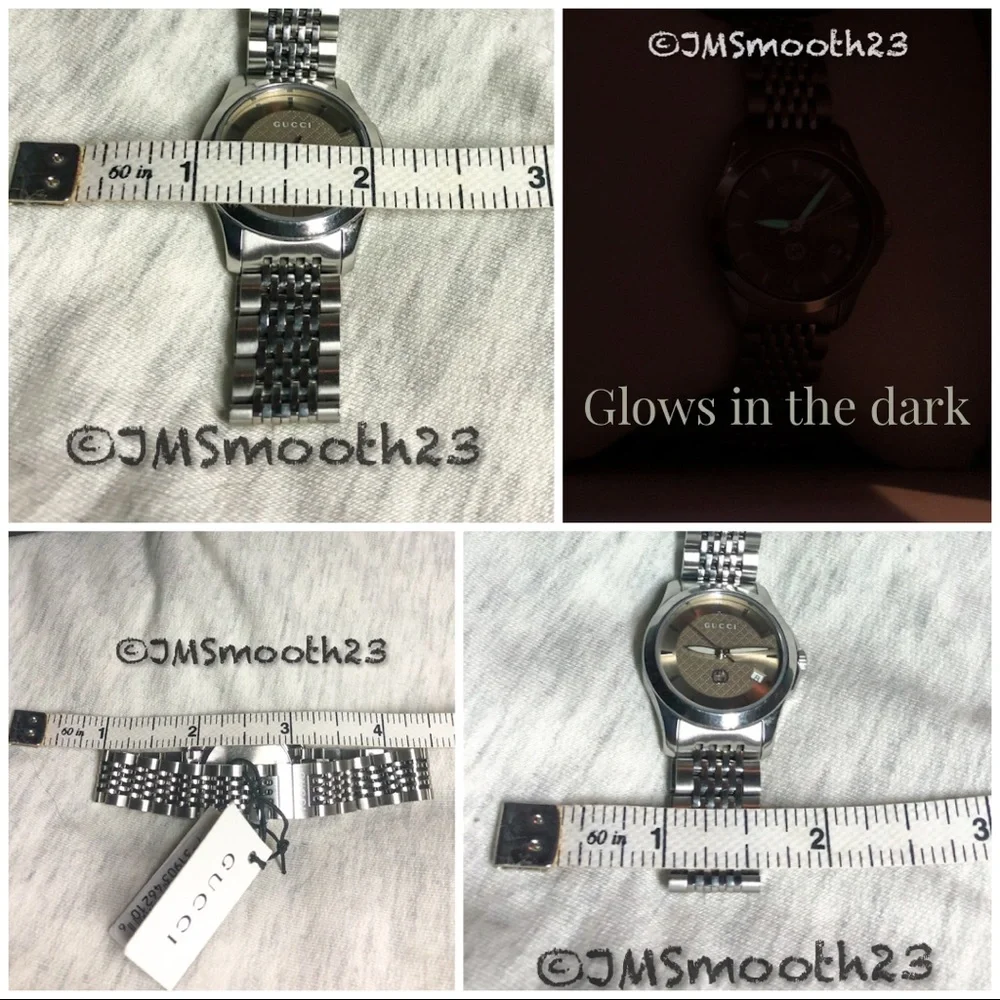 🆕 Gucci G-Timeless Stainless Steel Watch Tan & Silver - Picture 14 of 16